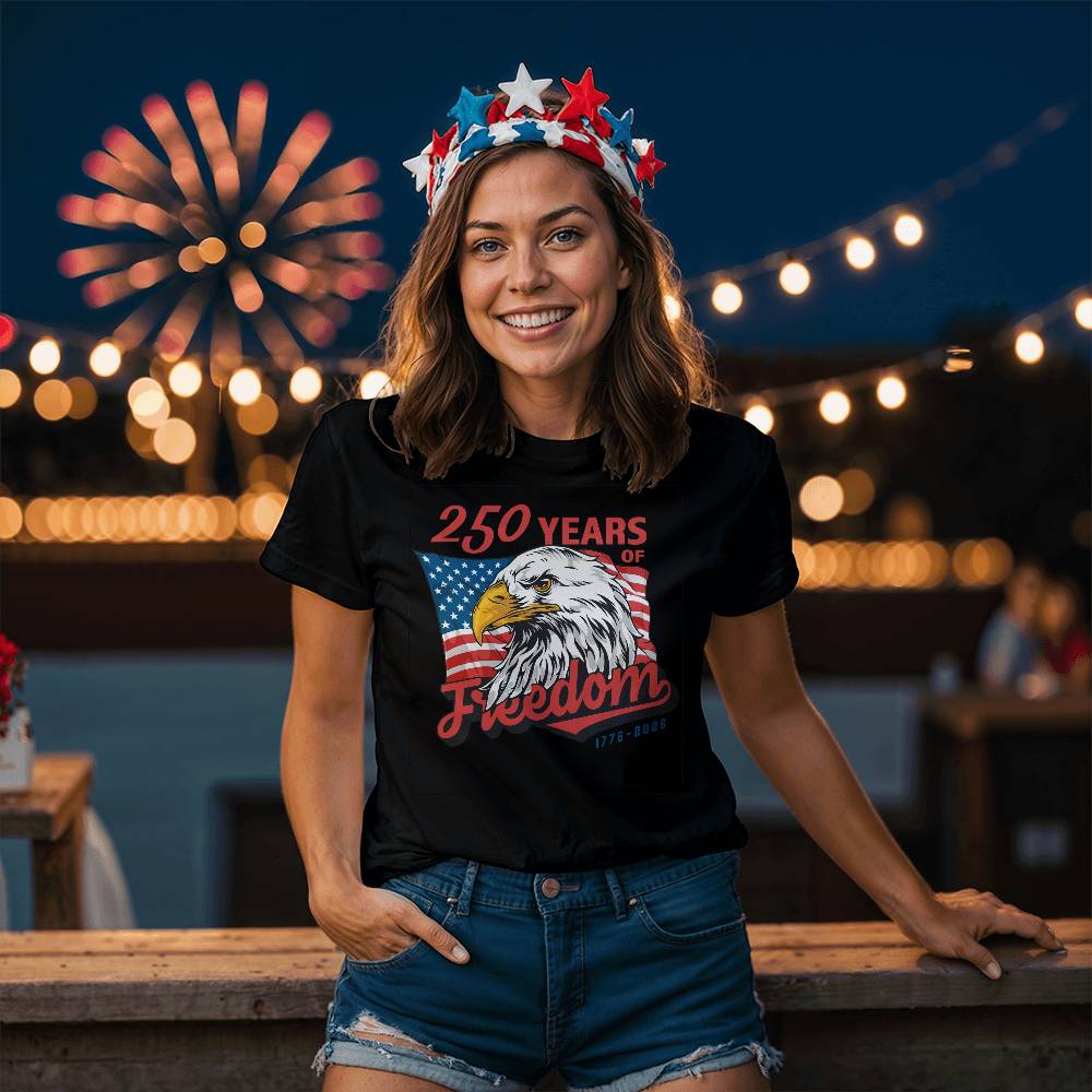 250 Years Of Freedom 1776-2026 4th Of July USA T-Shirt