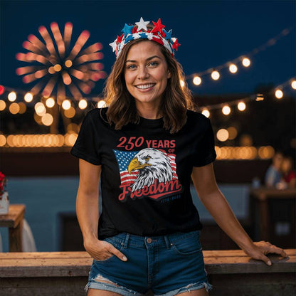250 Years Of Freedom 1776-2026 4th Of July USA T-Shirt