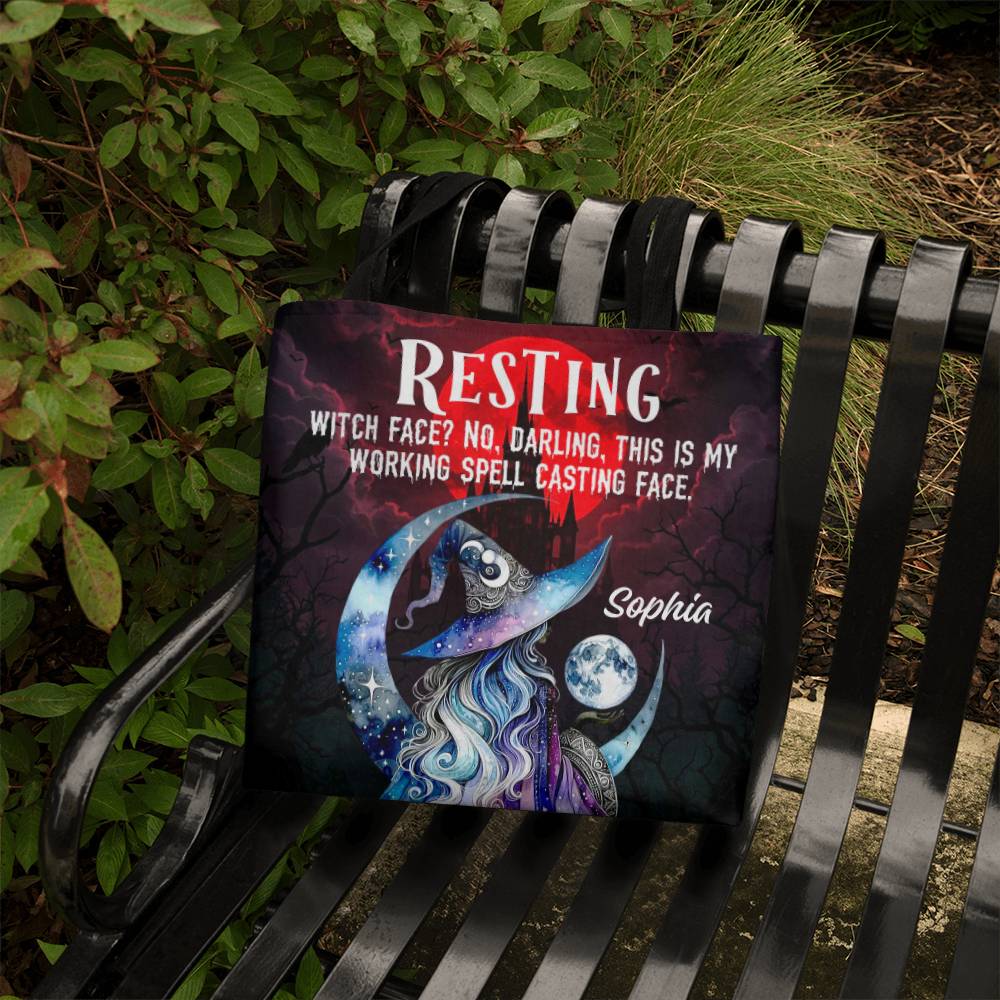 Resting Witch Face?” Gothic Halloween Tote Bag !