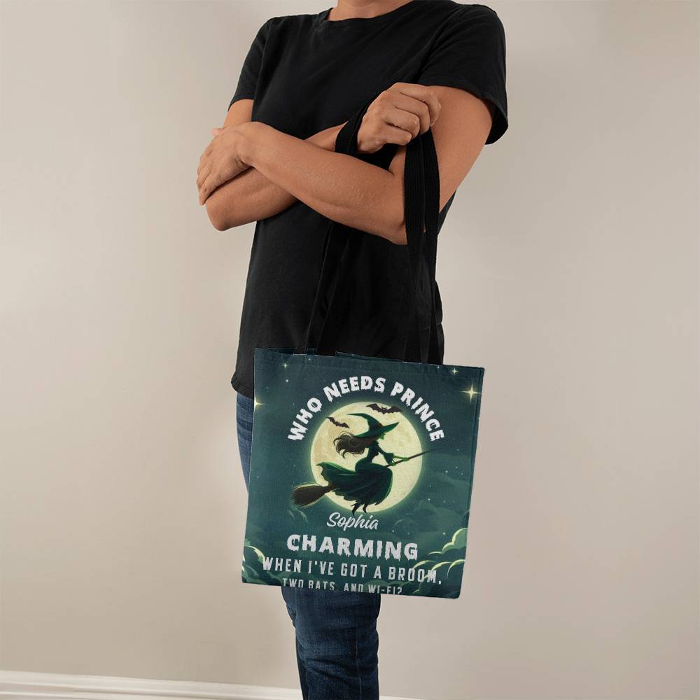 Personalized spooky tote bag