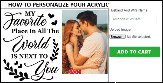 Personalized “My Favorite Place Is Next To You” Acrylic Block – Custom Couple Photo Gift, Romantic Wedding or Anniversary Keepsake