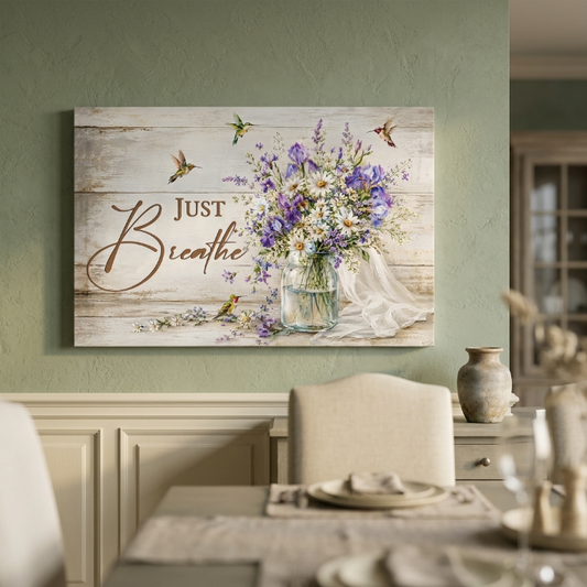 Just Remember Butterfly Canvas Wall Art – Sympathy Memorial Gift for Loss of Loved One
