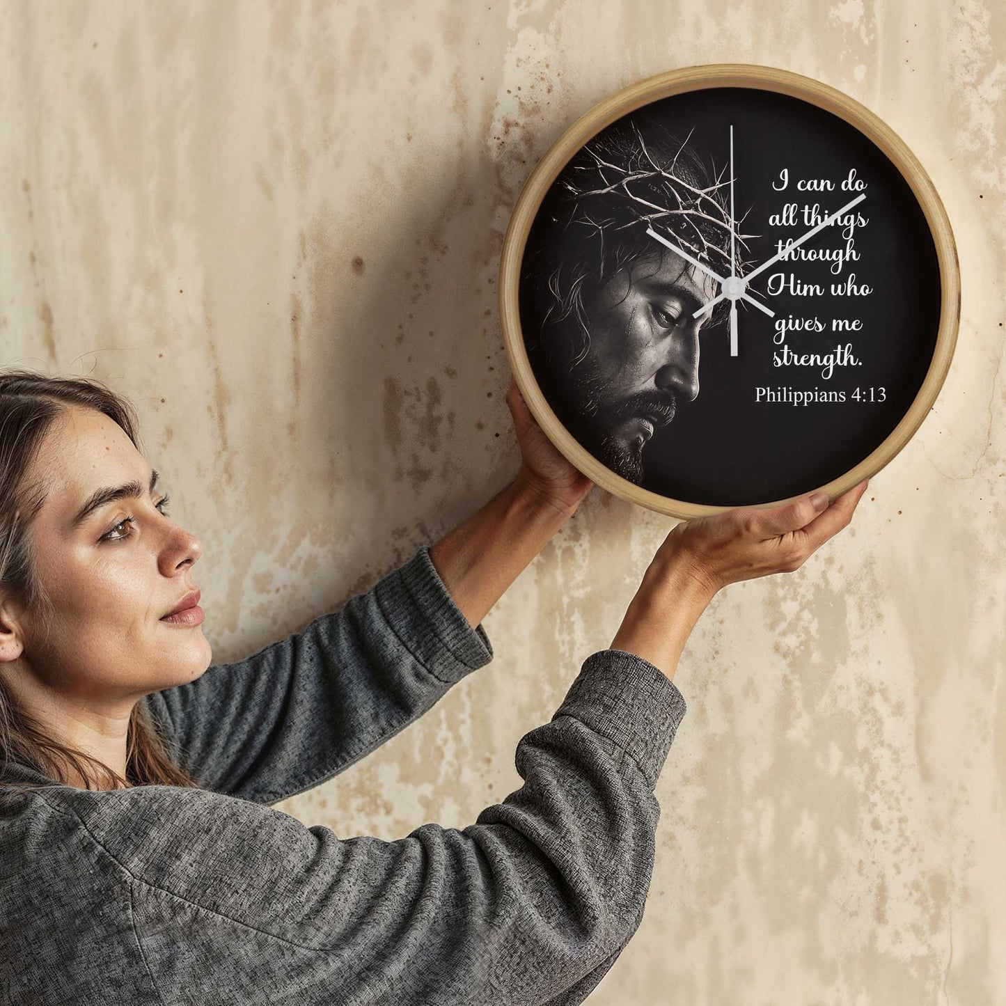 Christian inspirational wall clock