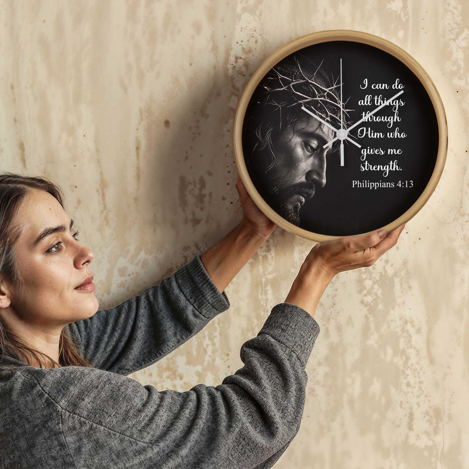Christian inspirational wall clock