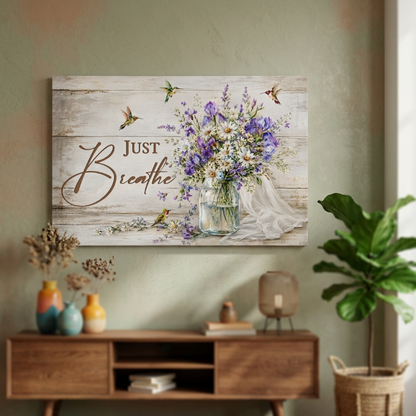 Just Remember Butterfly Canvas Wall Art – Sympathy Memorial Gift for Loss of Loved One