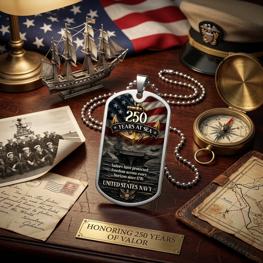 navy military dog tag jewelry gift