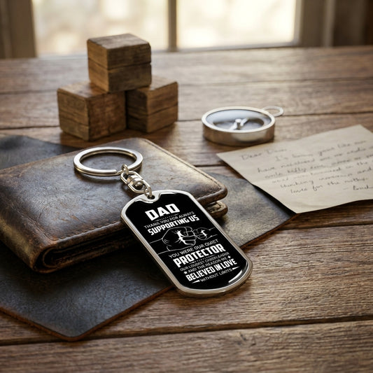 black silver dad keychain i will always be your little boy