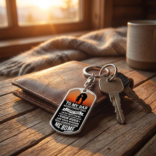 personalized dad keychain thank you for being a great role model