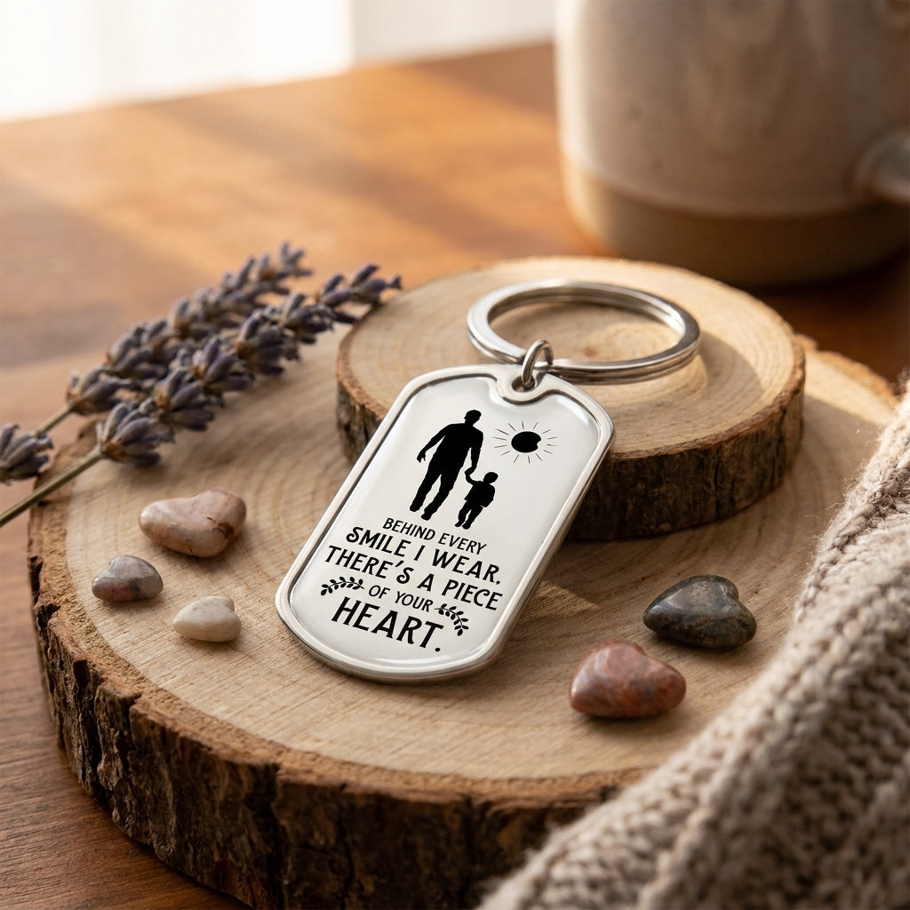 Dad Keychain – “Before I Was Born My Dad Was a Piece of My Heart”