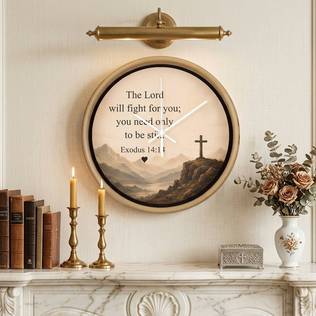 Inspirational Christian wall clock
