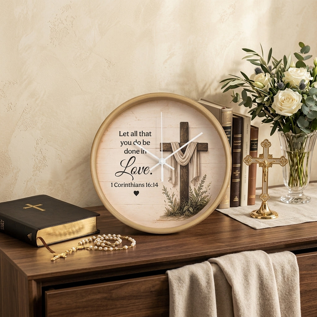 Inspirational Christian wall clock