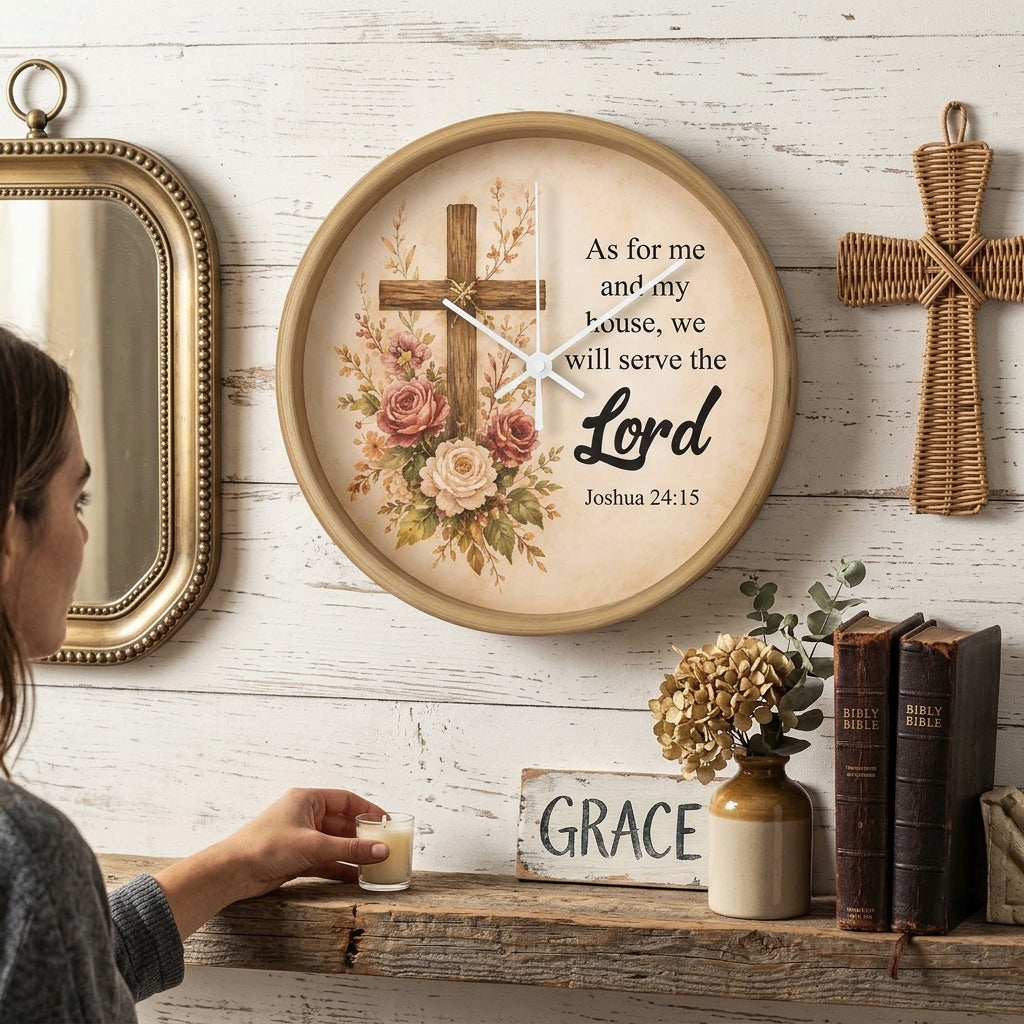 Christian living room wall clock