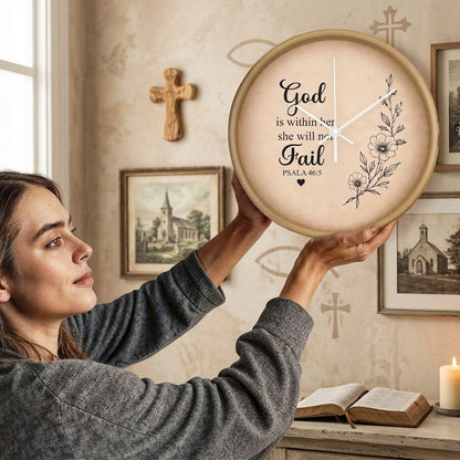 God Is Within Her wall clock