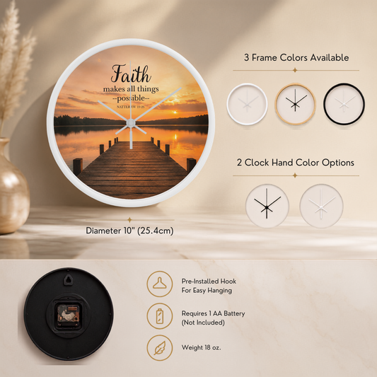Prayer room Christian wall clock