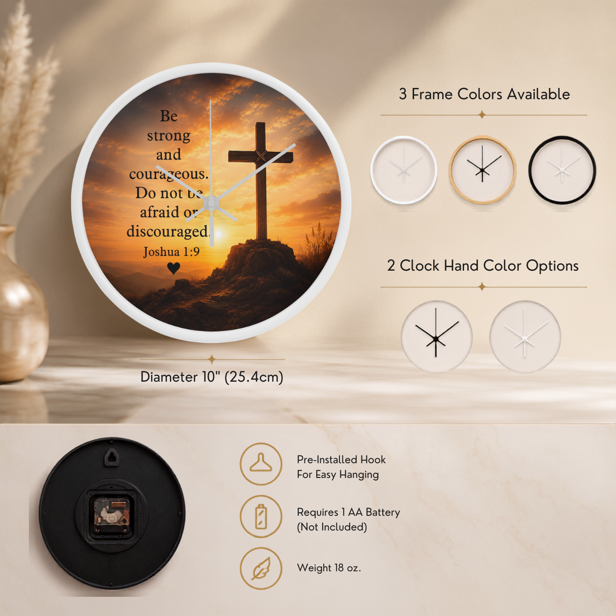 Bible verse decorative clock