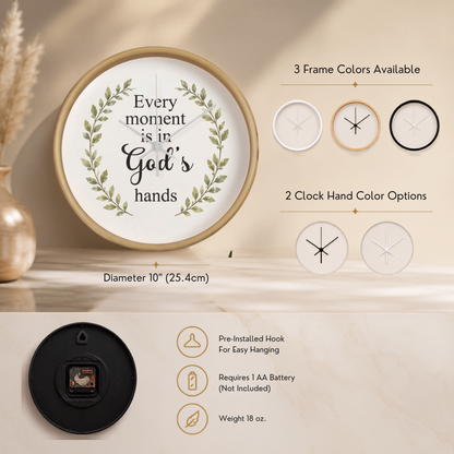 Christian farmhouse wall clock