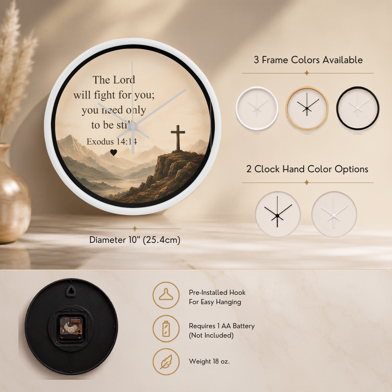 Bible verse wall clock