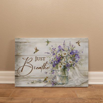 Just Remember Butterfly Canvas Wall Art – Sympathy Memorial Gift for Loss of Loved One