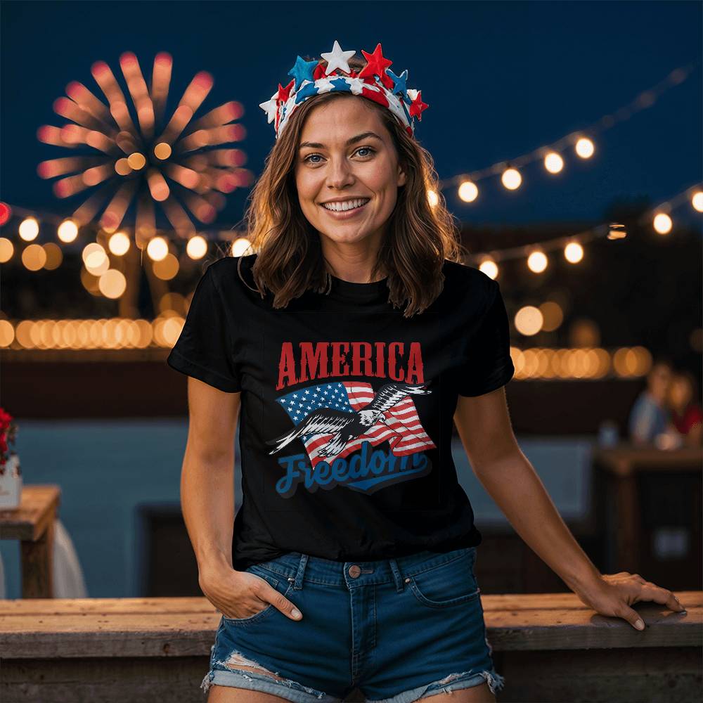 United States Of America Freedom Spirit 4th Of July Patriotic T-Shirt