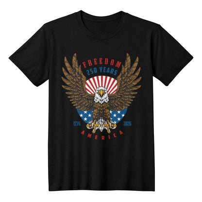 Freedom 250 Years 1776-2026 America 4th July Patriotic T-Shirt