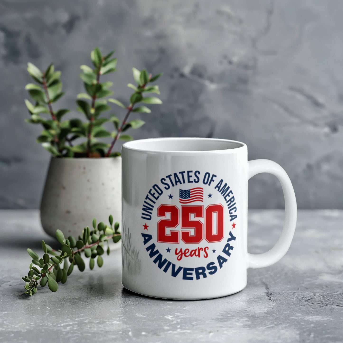 United States Of America 250 Anniversary Patriotic White Ceramic Mug Multiple Variants