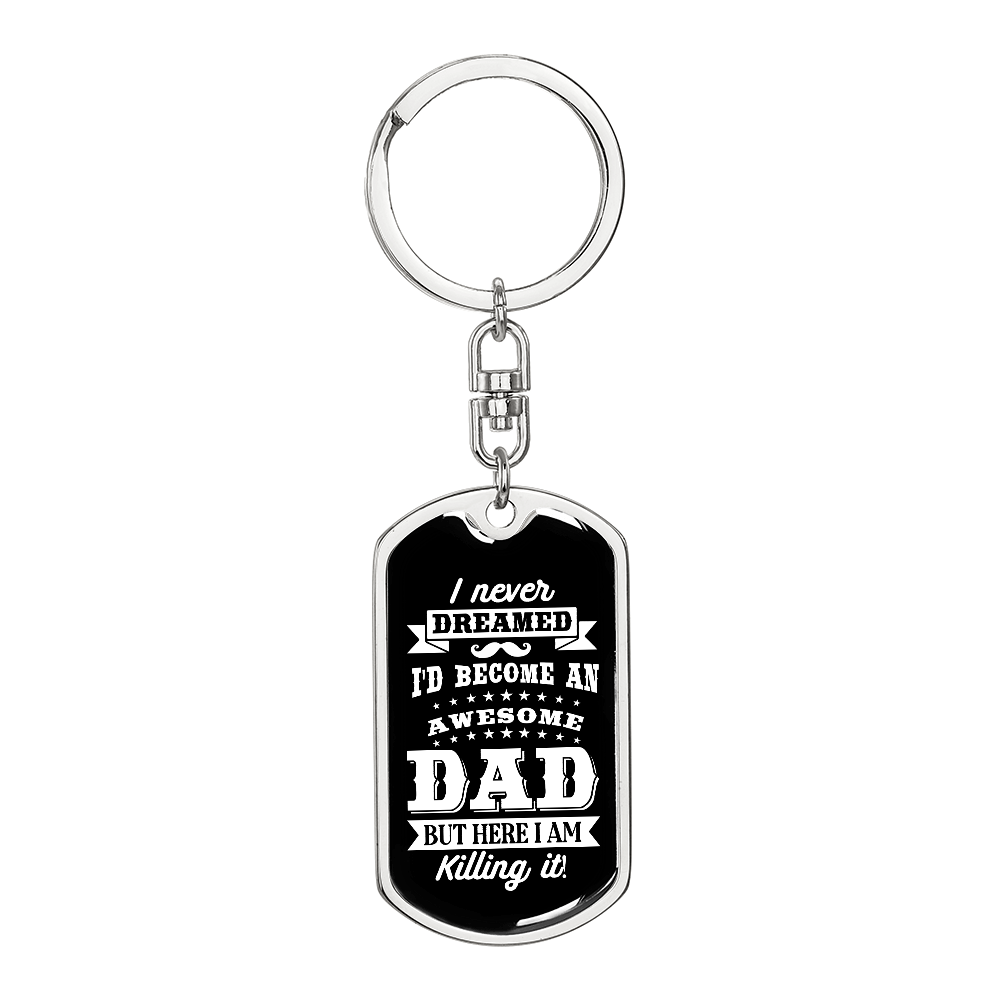 Dear Dad Emotional Keychain – Heartfelt Gift From Son Or Daughter