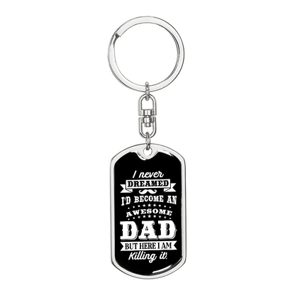 Dear Dad Emotional Keychain – Heartfelt Gift From Son Or Daughter