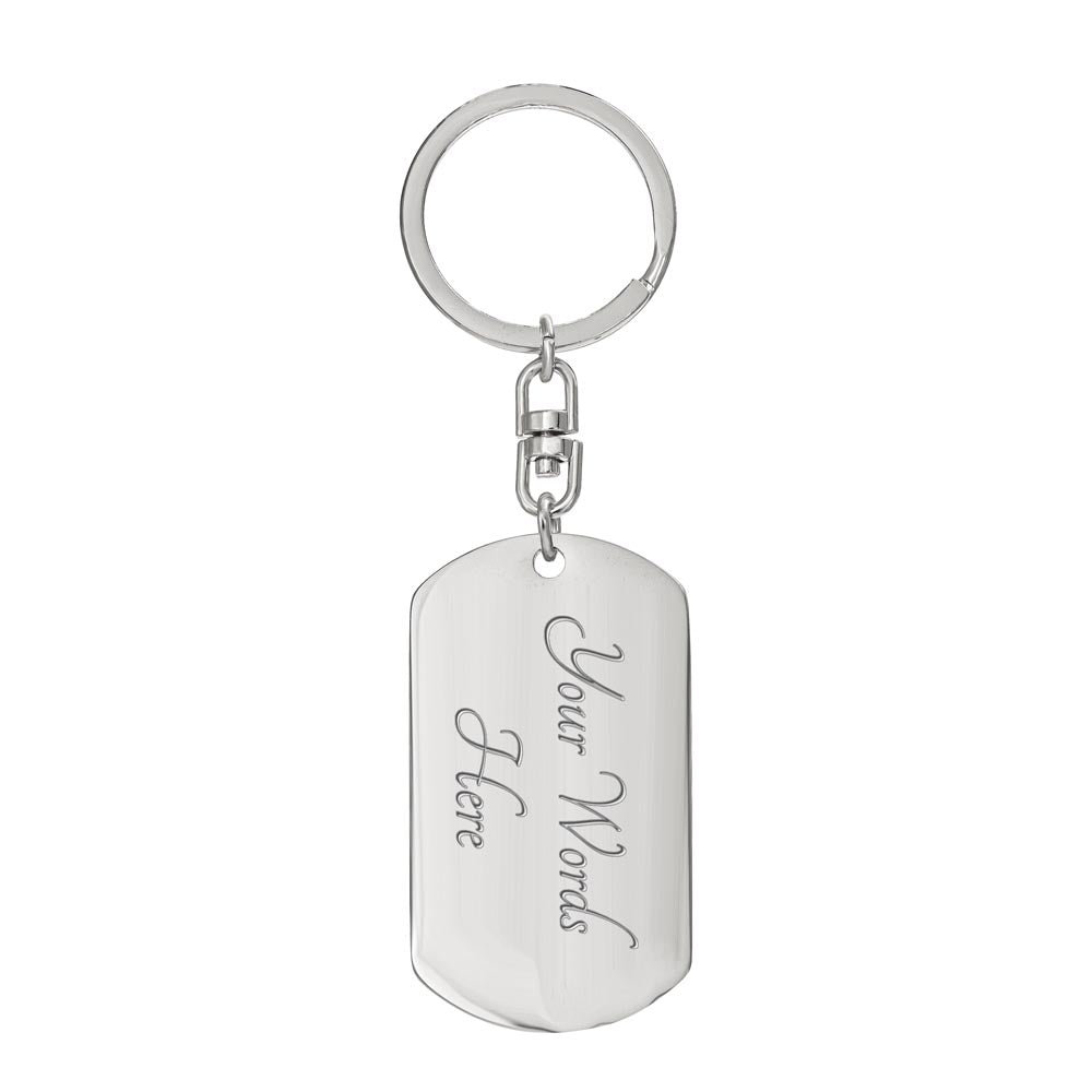 To My Dad Dog Tag Keychain – Meaningful Father Appreciation Gift