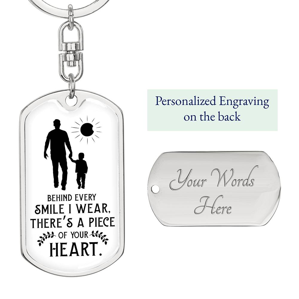 Dad Keychain – “Before I Was Born My Dad Was a Piece of My Heart”