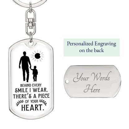 Dad Keychain – “Before I Was Born My Dad Was a Piece of My Heart”
