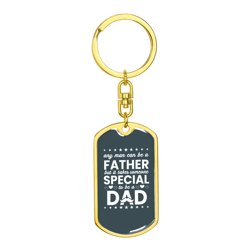 To My Dad Dog Tag Keychain – Meaningful Father Appreciation Gift