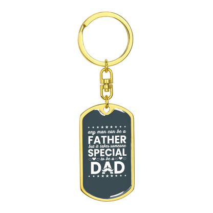 To My Dad Dog Tag Keychain – Meaningful Father Appreciation Gift