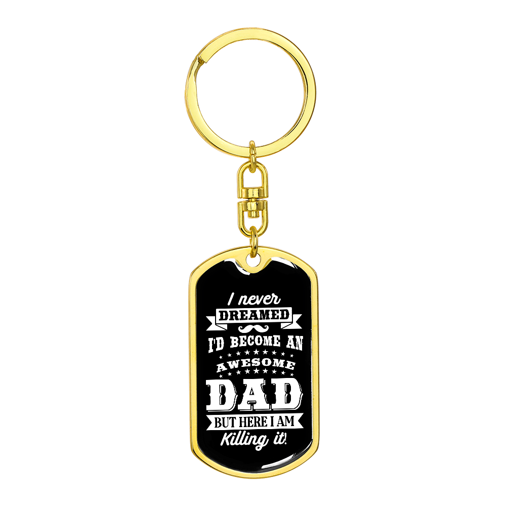Dear Dad Emotional Keychain – Heartfelt Gift From Son Or Daughter