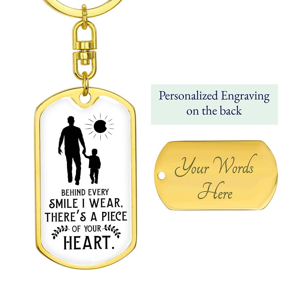 Dad Keychain – “Before I Was Born My Dad Was a Piece of My Heart”