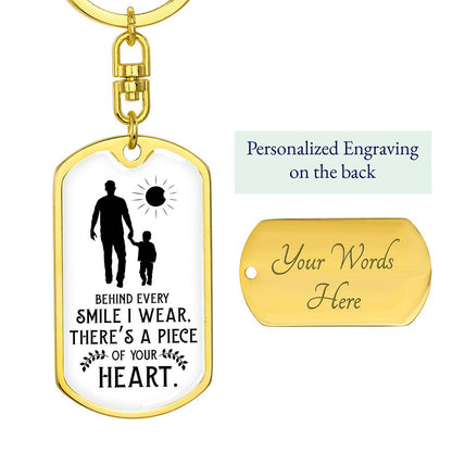 Dad Keychain – “Before I Was Born My Dad Was a Piece of My Heart”