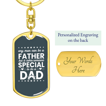 To My Dad Dog Tag Keychain – Meaningful Father Appreciation Gift