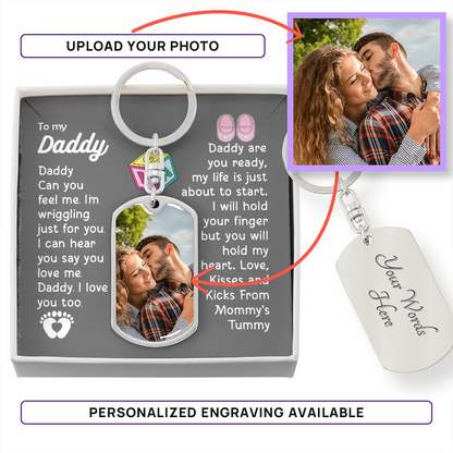 Anniversary gift photo necklace man kissing woman
