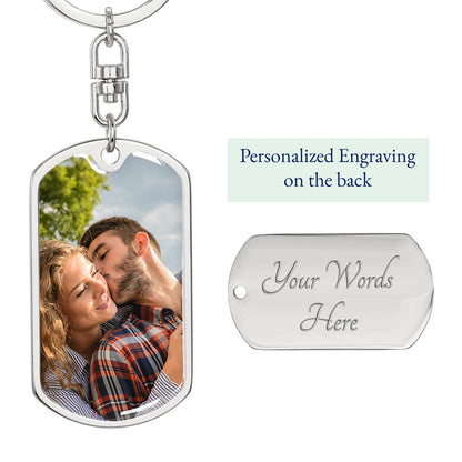 emotional daddy keychain with baby poem and photo insert