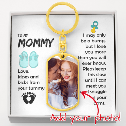 pregnancy announcement gift for mom from your tummy keychain