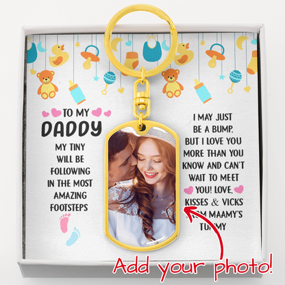 Custom Ultrasound Picture Keychain For Daddy – Baby Announcement Gift | Personalized Sonogram Keepsake