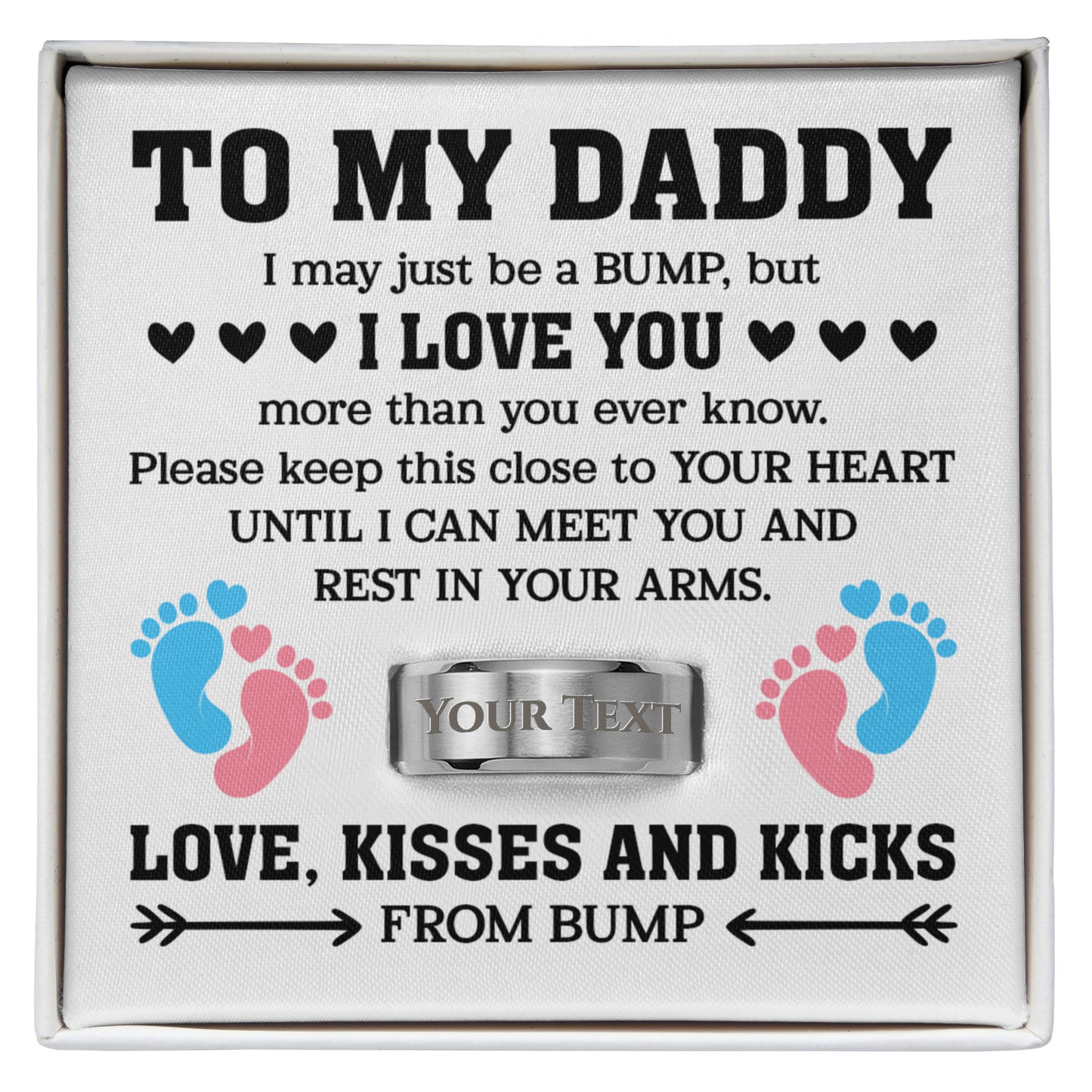 emotional pregnancy announcement gift to my daddy keepsake
