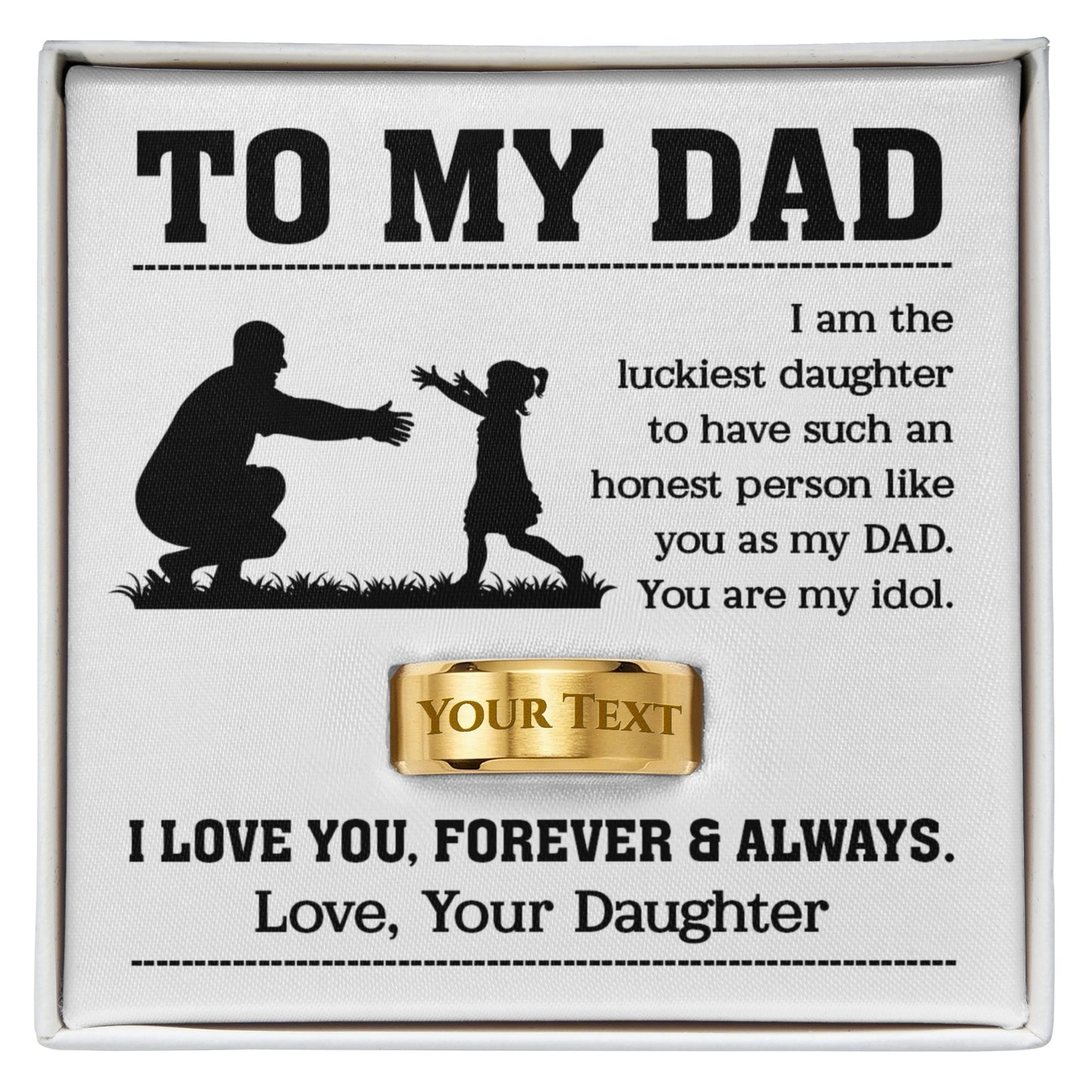daughter to dad engraved keepsake box i love you forever and always