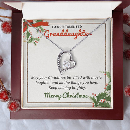 To Our Talented Granddaughter - Brightly - Christmas Gift - Forever Love Necklace