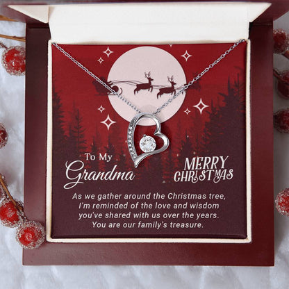 To My Grandma - Family's Treasure - Christmas Gift - Forever Love Necklace