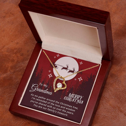 To My Grandma - Family's Treasure - Christmas Gift - Forever Love Necklace