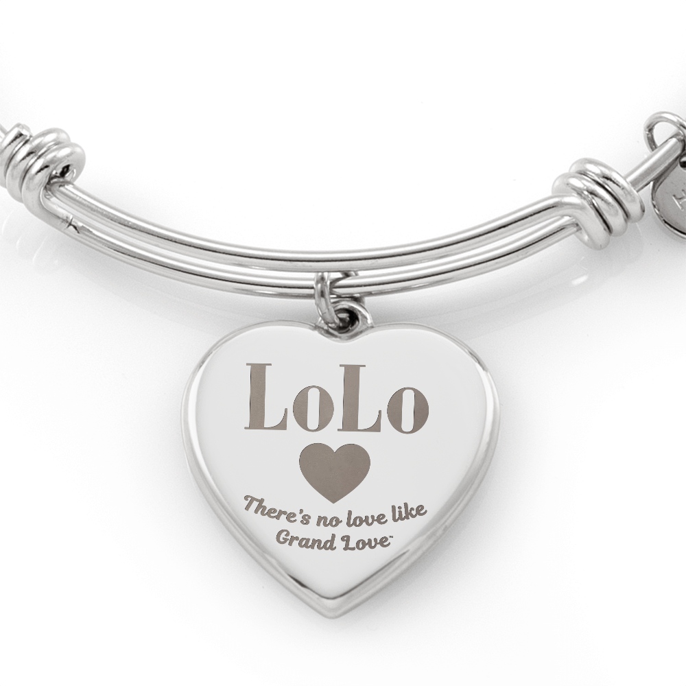 To Donnie ~ Non-Message Card Luxury Heart Bangle with Engraving