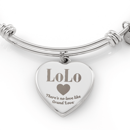 To Donnie ~ Non-Message Card Luxury Heart Bangle with Engraving