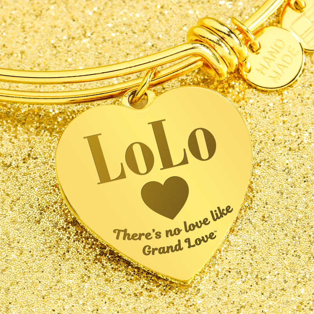 To Donnie ~ Non-Message Card Luxury Heart Bangle with Engraving