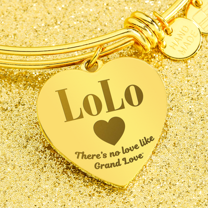 To Donnie ~ Non-Message Card Luxury Heart Bangle with Engraving