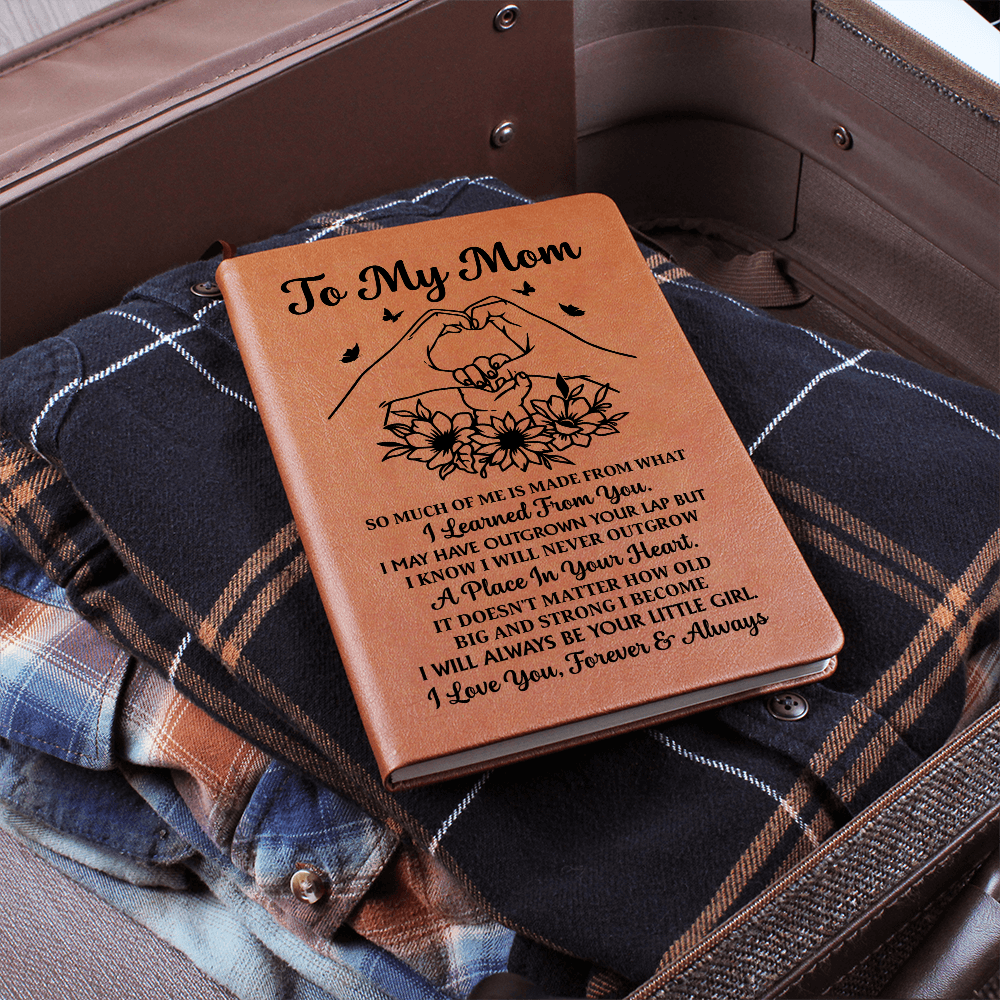 To My Mom Leather Journal from Daughter – Personalized Gift for Mom, Mother’s Day Gift, Birthday Gift for Mom, Emotional Keepsake Notebook